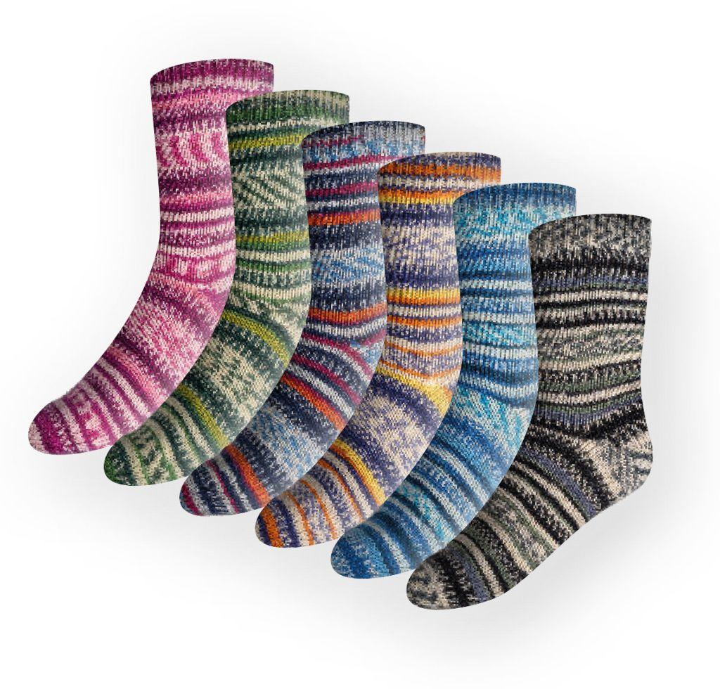 Preview: Sockenvolle Soley 4-fädig 75% Wolle 100g Farbverlauf gelbmix